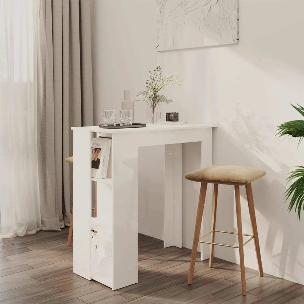 Tavolo Bar Maison Exclusive Bianco Lucido 102x50cm Arredo Cucina