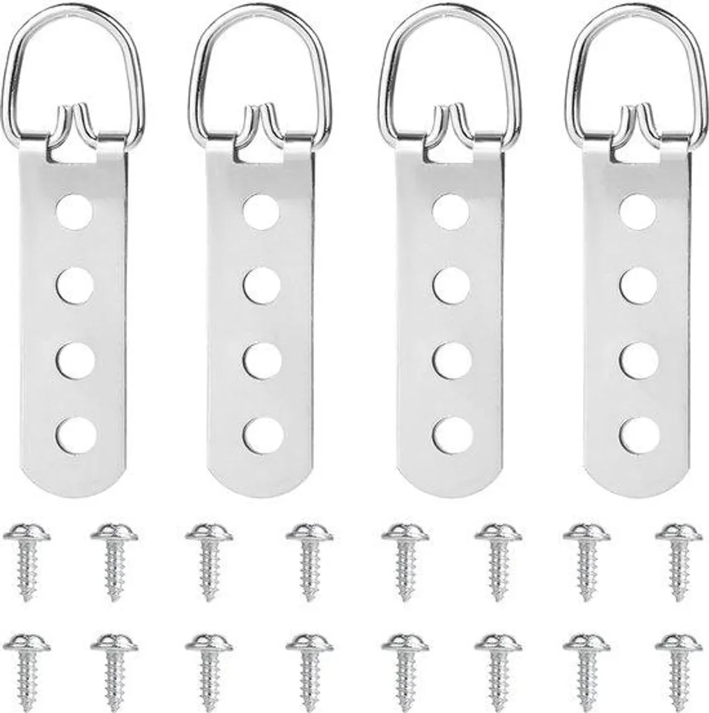 Fixation sécurisée pour tableaux lourds : Crochets anneau D lot de 4