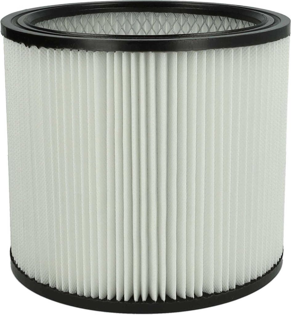 vhbw Faltenfilter kompatibel mit ShopVac Pro 30 PW, 1300 Inox, 1300, 30, Super 30 Staubsauger - Patronenfilter Schwarz Weiß Abwaschbar