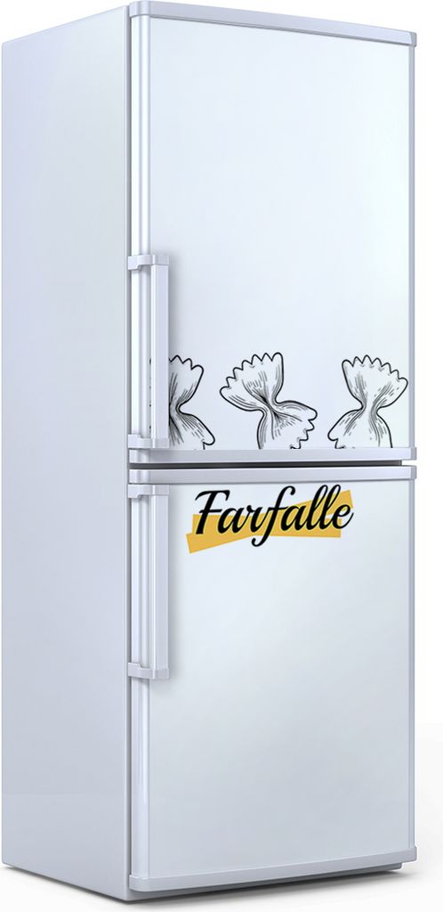 Kühlschrankdekoration 60x180 cm Aufkleber auf dem Kühlschrank - Italienische Nudeln Pasta