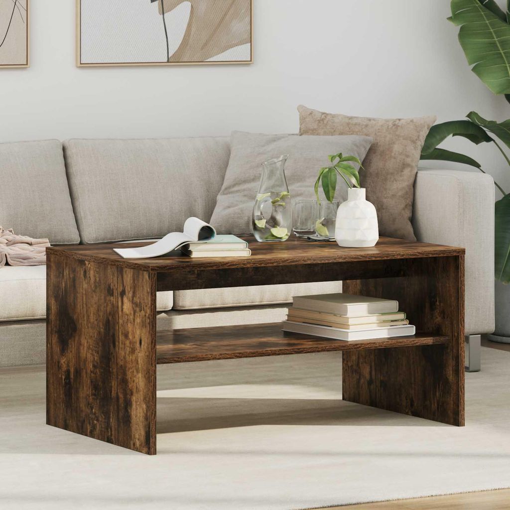 Maison Exclusive - Couchtisch Geräucherte Eiche 80 x 50 x 40 cm Holzwerkstoff