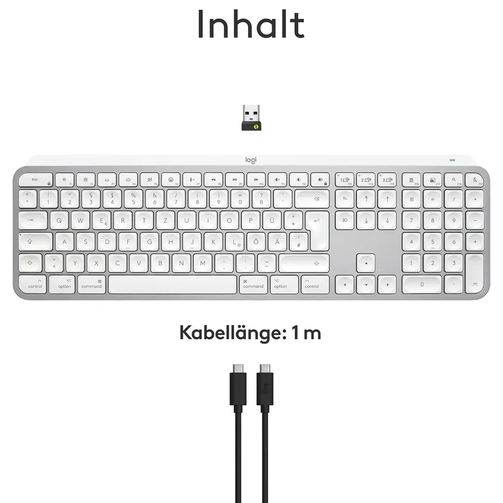 Clavier Logitech MX Keys S for Mac Bluetooth touches silencieuses Gris
