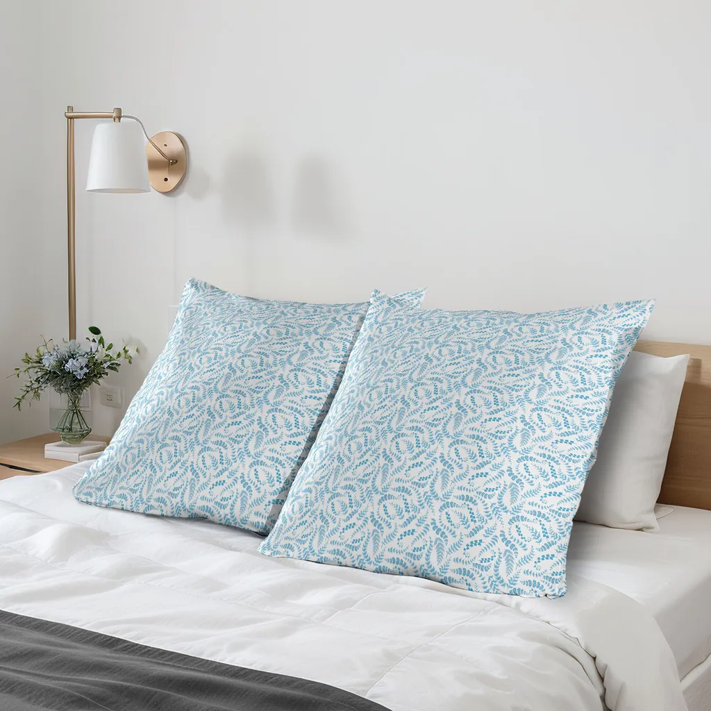 2 Federe Cuscino 80x80 ABAKUHAUS Microfibra Blu - Offerta Online