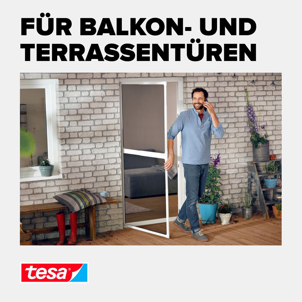 tesa Fliegengitter Adapter für Alu Insektenschutz Türe FALT Produktbild 2