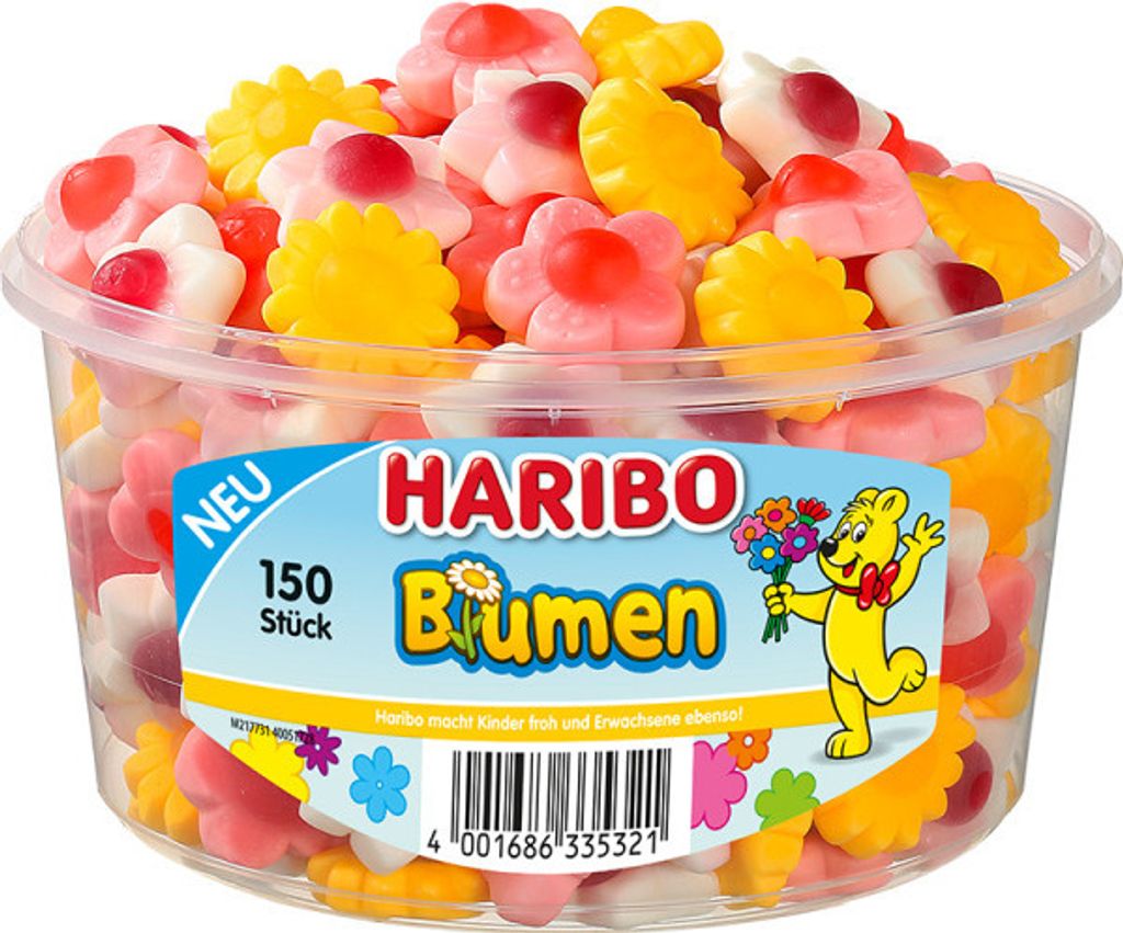 Haribo Gomme fruitée fleur 150 pcs. Edition Printemps Sucre Image du produit 