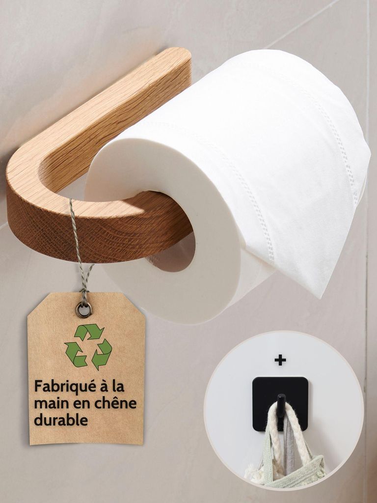 DEKAZIA® Drevený držiak na toaletný papier | Držiak na Obrázok produktu 