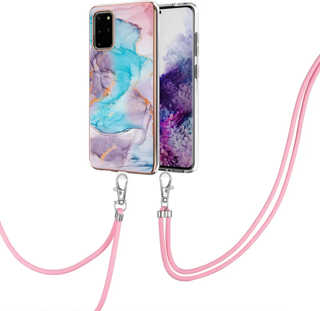 Custodia Protettiva Samsung S20 Plus con Cinturino TPU Blu - Antiurto