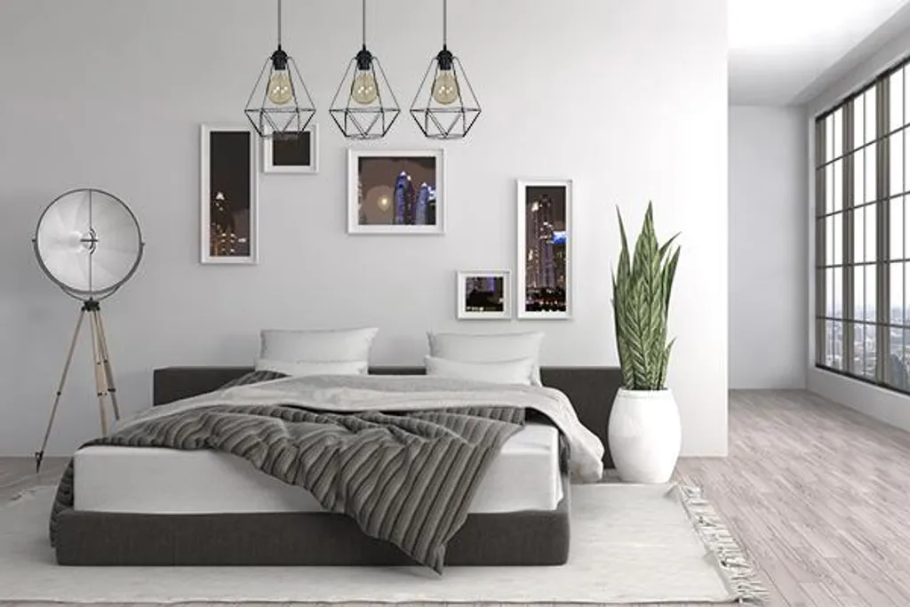Suspension Diamond Loft Edison Industries en métal noir style industriel