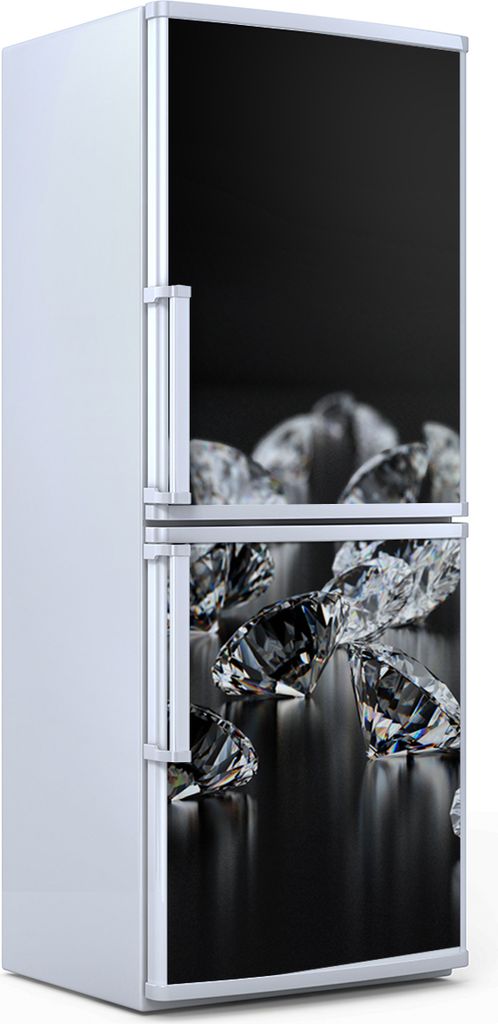 Kühlschrankdekoration 70x180 cm Aufkleber auf dem Kühlschrank - Diamanten Edelsteine