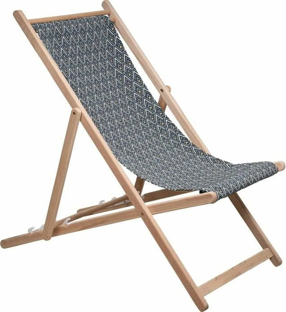 Bain de soleil Prive en hêtre Brown Grey 132x55x35 cm pour la détente