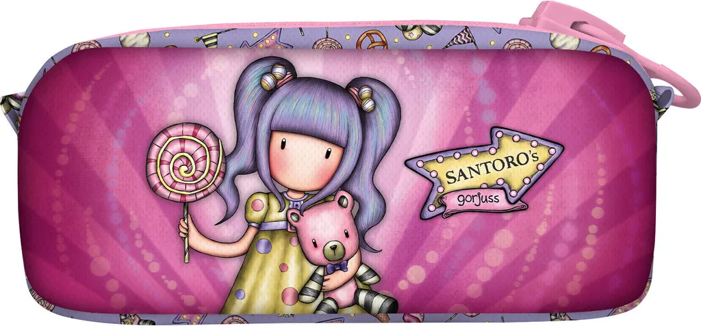 Grande trousse à crayons à fermeture éclair, format scolaire classique, Noir - 2