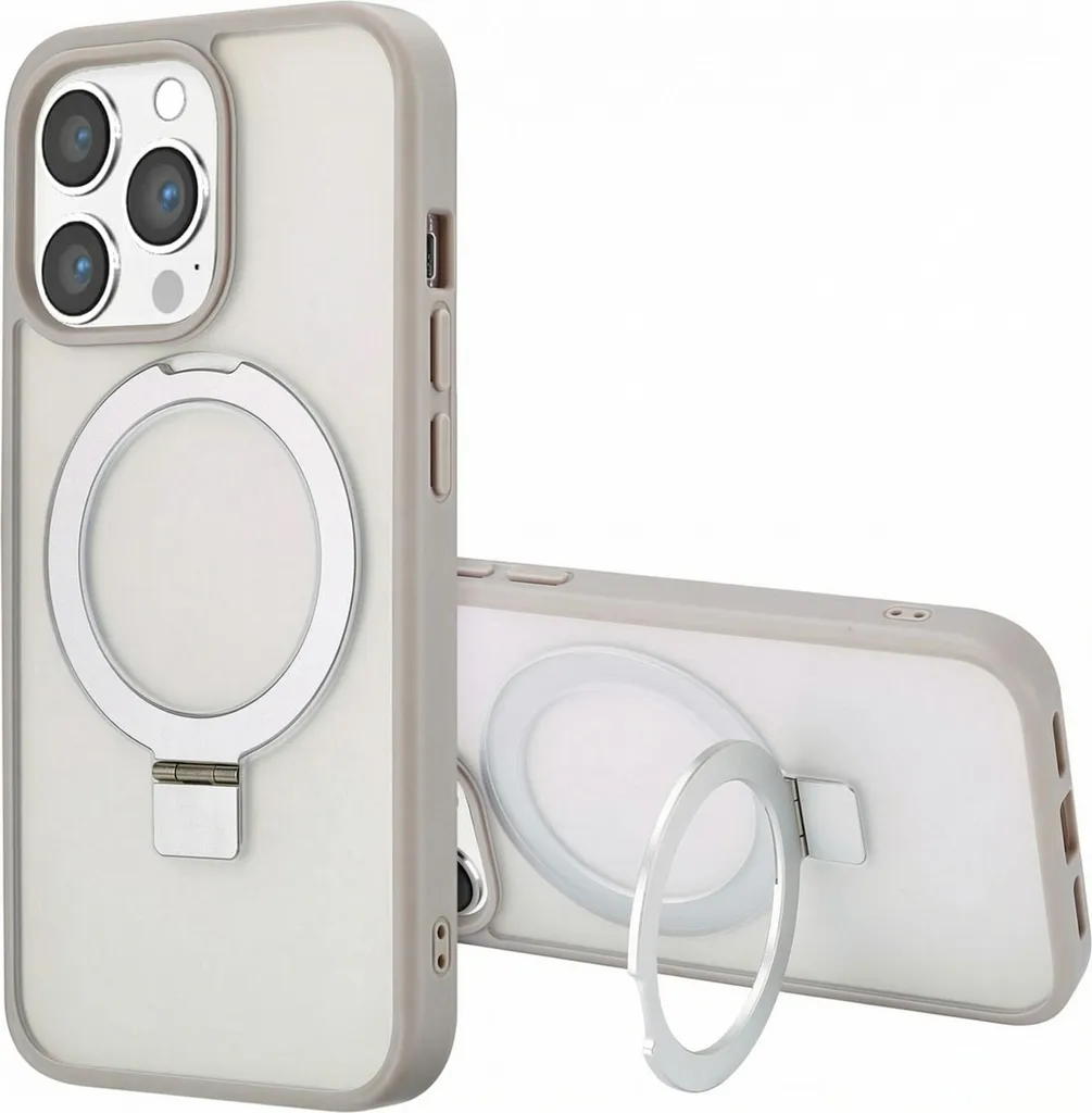 Accezz Ring Stand Backcover con MagSafe iPhone 13 Pro Max - Grigio - 1