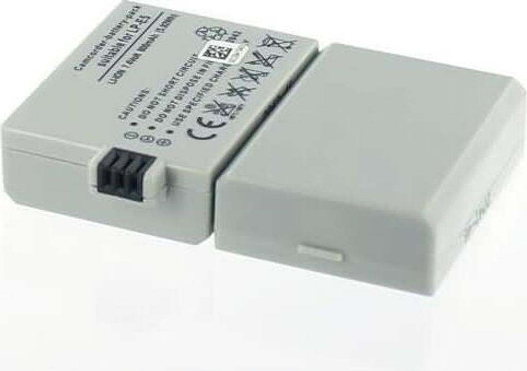 Akku für Canon LP-E5 Li-Ion 7,4 Volt 750 mAh grau.