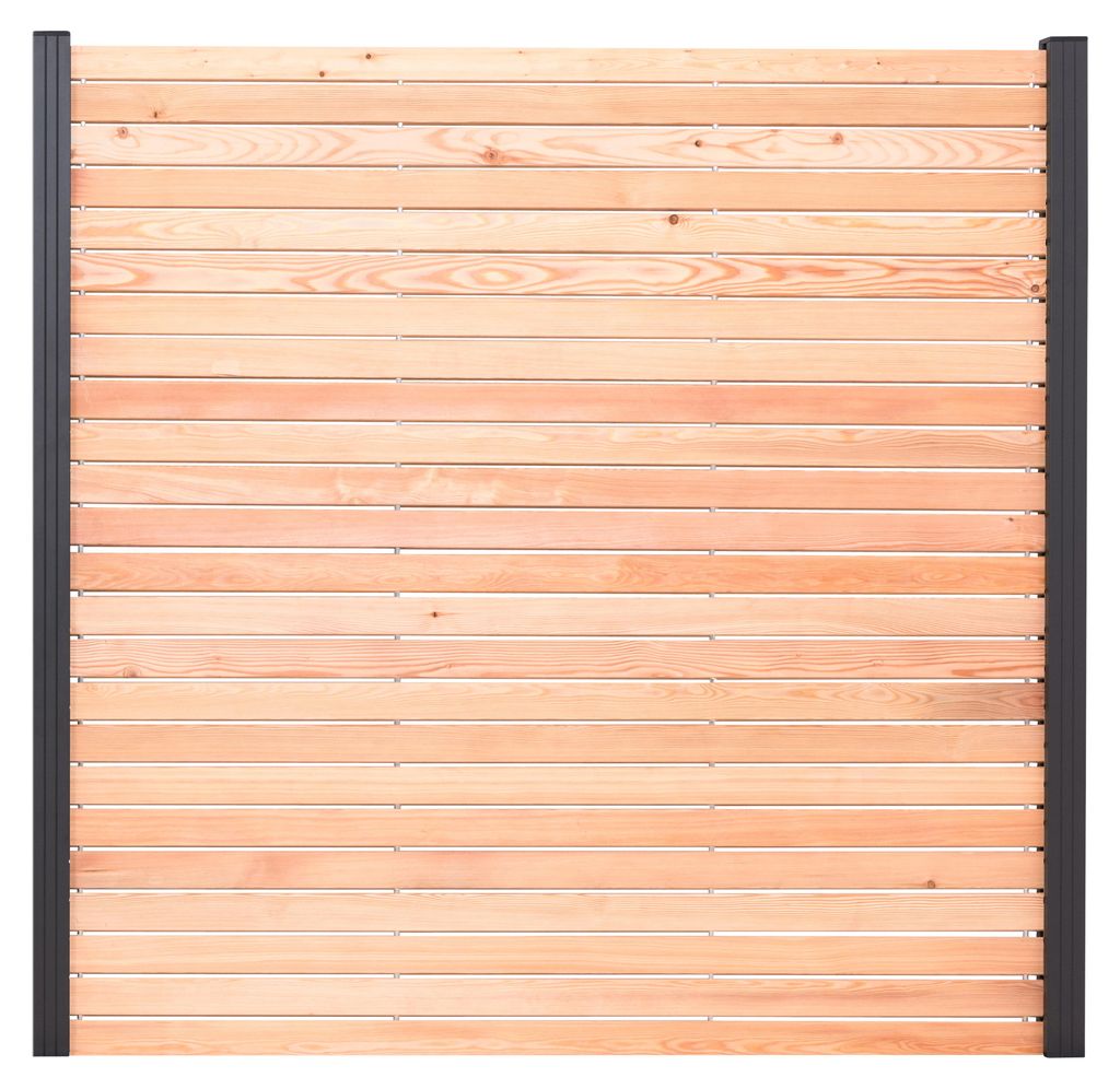 Ligna Gard Rhombus Steckzaun Set Island ca. 180 x 180 cm Holz Europäische Lärche Sichtschutz Zaun Ohne Pfosten Ohne Abschlussleiste