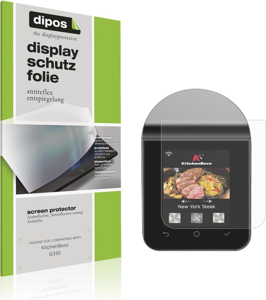 4x Schutzfolie für KitchenBoss G330 matt Displayschutzfolie Folie Display Schutz dipos