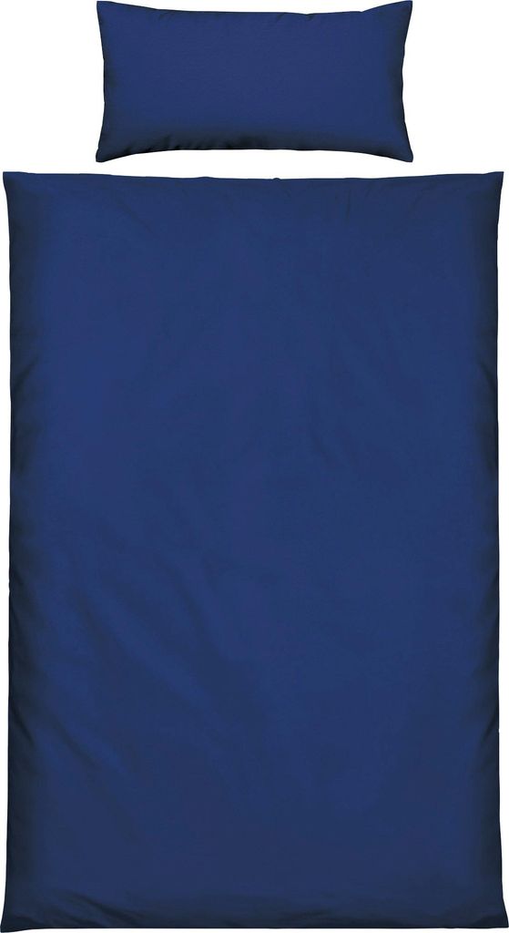 Erwin Müller Bettwäsche Ansbach" dunkelblau 1x 135x200 cm + 1x 40x80 cm"