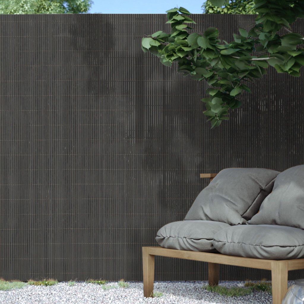 paramondo PVC Sichtschutzmatte StrongLine, 80 x 300 cm, grau wetterfest, UV-beständig & robust für Balkon, Terrasse und Garten