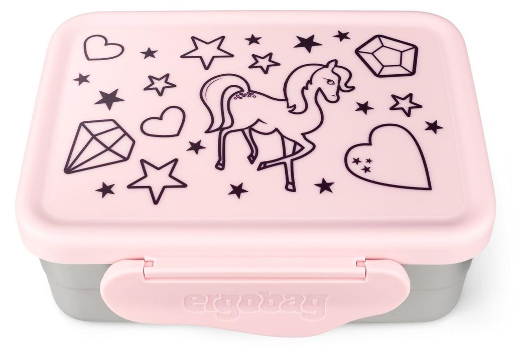 ergobag roestvrijstalen lunchboxen, roze Productafbeelding 