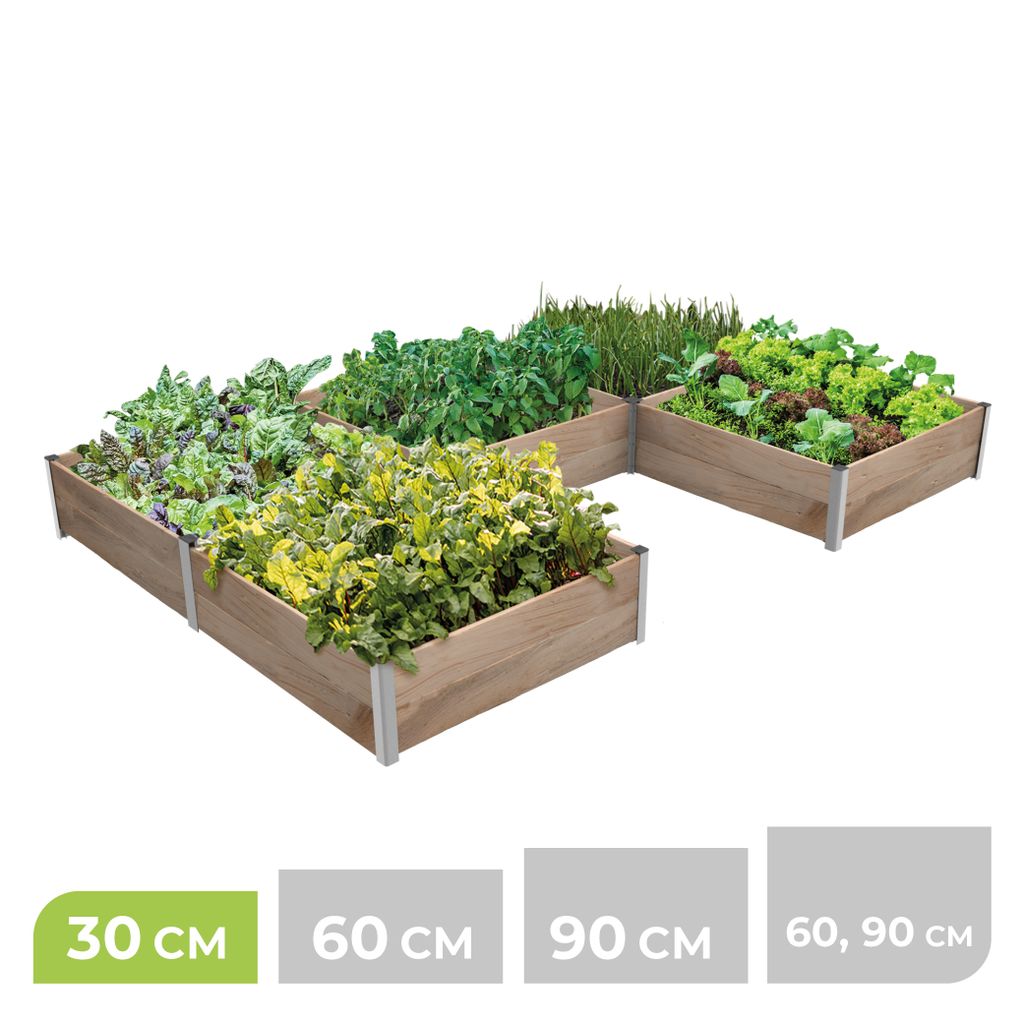 BioGreen 5m² Hochbeet ErnteMAXX aus Holz in U-Form in 4 Größen erhältlich