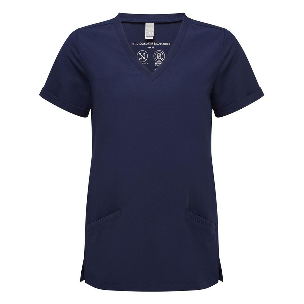 Onna - Arbeitsschürze Zum Aufrollen für Damen PC5592 (S) (Marineblau)