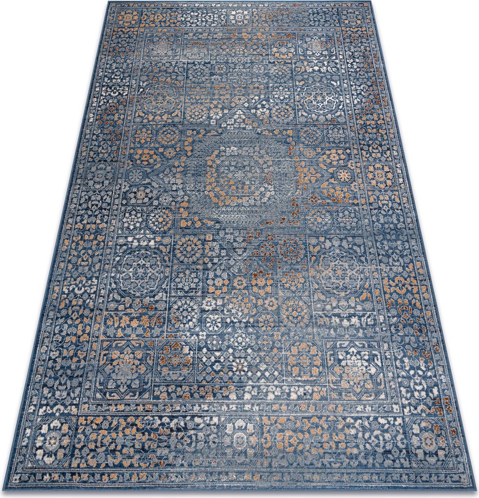 Teppich Wolle NAIN Ornament, vintage 7708/51611 blau / orange Blau 120x170 cm