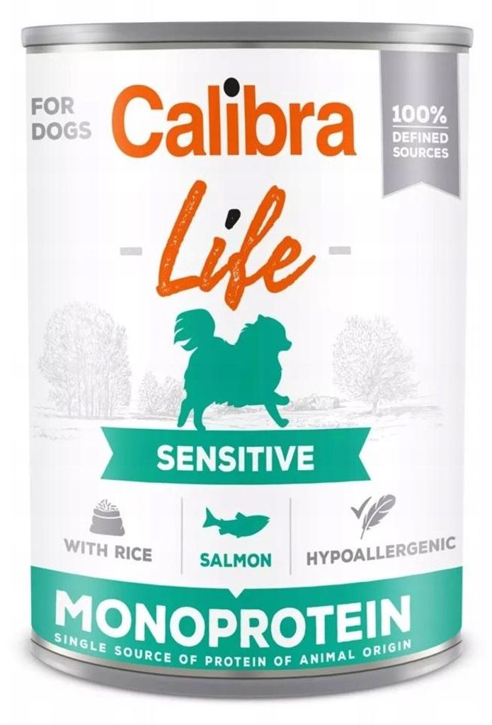 CALIBRA Life Sensitive, salmón con arroz, alimento húmedo Imagen del producto 