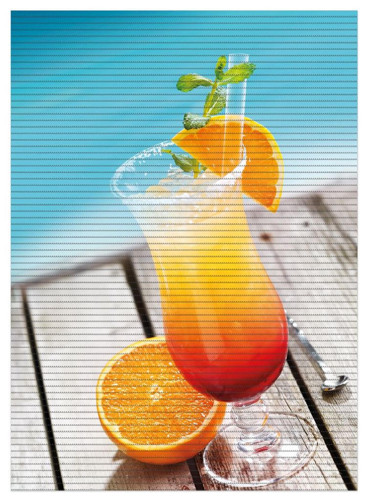 Wallario Duschmatte Antirutschmatte Badmatte Fußmatte Bunter Cocktail am Pool, Größe ca. 90 x 65 cm