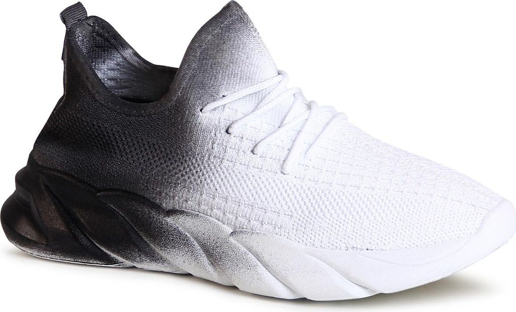 topschuhe24 2825 Damen Light Sneaker Turnschuhe Farbverlauf, Farbe:Schwarz, Größe:38 EU