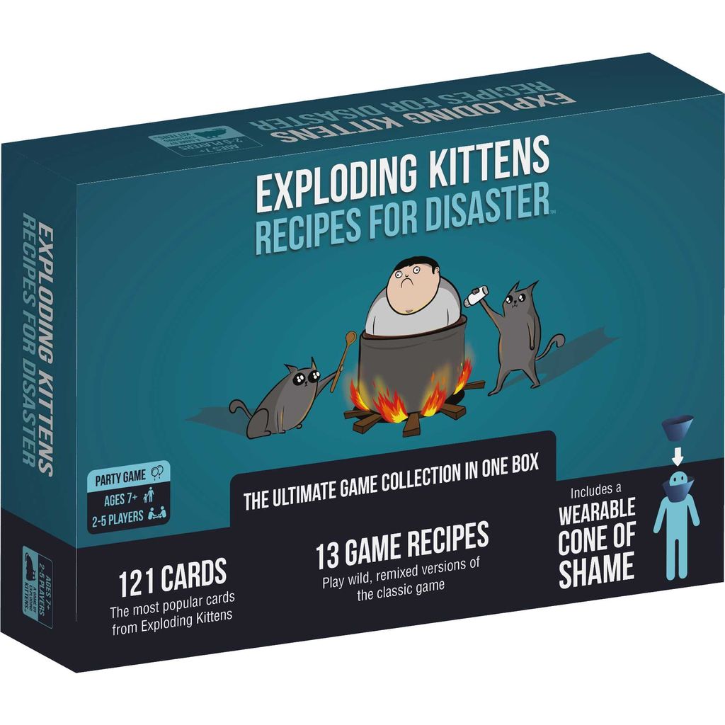 Exploding Kittens Recipes for Disaster Deluxe Game Set - for Adults Teens & Kids - Fun Family Games