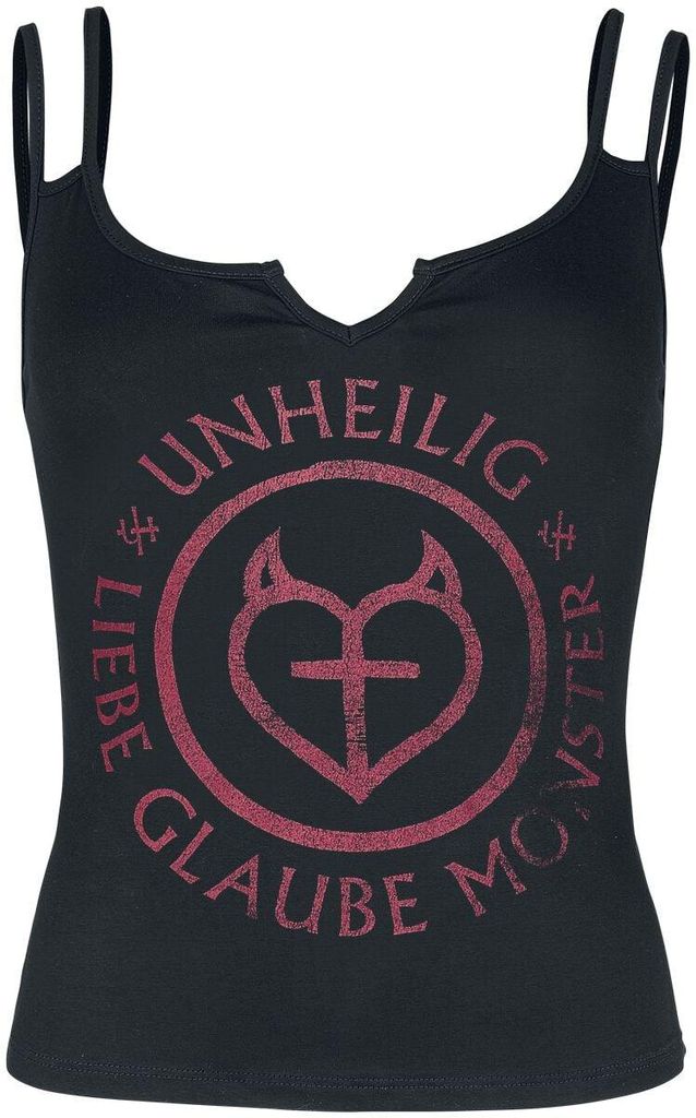 Unheilig Neckholder Damen Glaube schwarz 3XL
