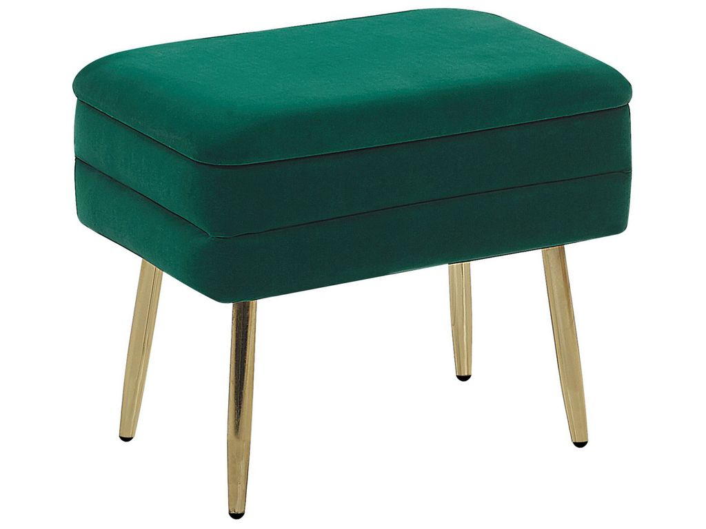 BELIANI Bank Grün aus Samtstoff 100% Polyester Eisenbeine Retro/Modern Wohnzimmer Schlafzimmer Flur Modern