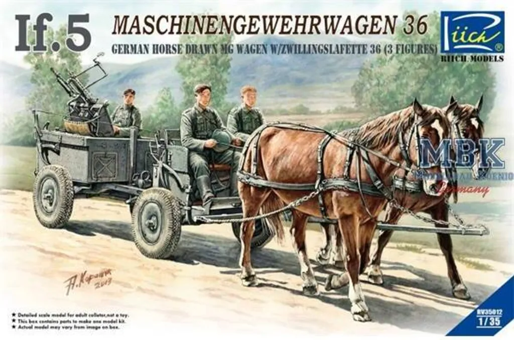 Riich Models RV35015 Chariot IF-5 avec Zwillingslafette Échelle 1:35