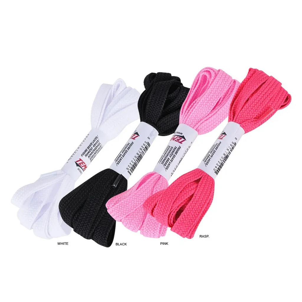 Paire de lacets blancs de 180 cm pour patins à glace et hockey sur glace