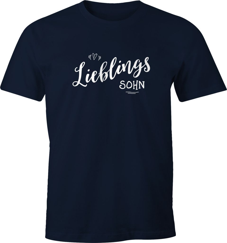Herren T-Shirt Lieblingssohn Geschenk Familie Kind Kinder Sohn Junge Moonworks XL