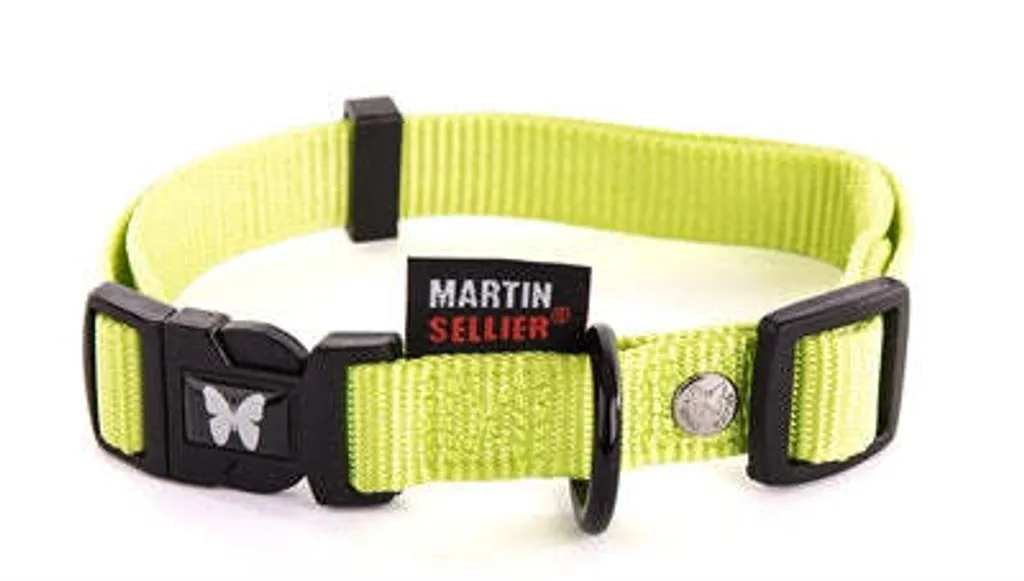 Collare Tecnico Martingala Nylon Verde Regolabile - Anti-Trazione
