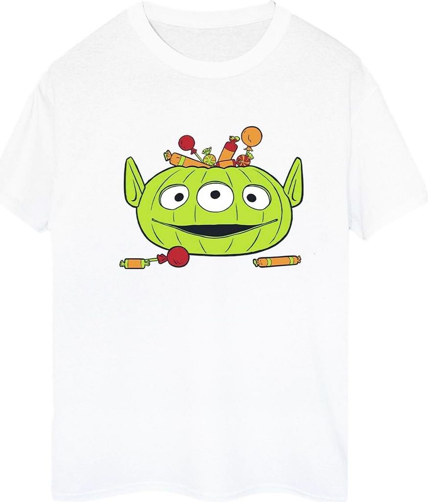 Toy Story - "Alien Pumpkin Basket" T-Shirt für Damen - Halloween BI52721 (L) (Weiß)