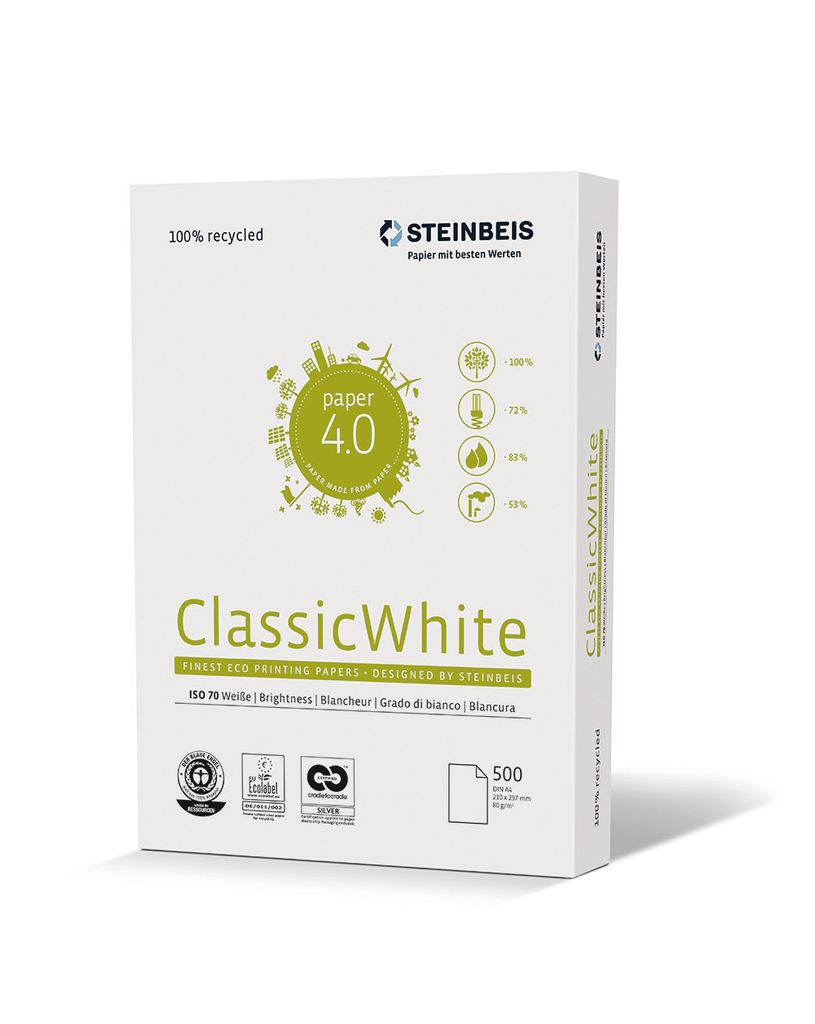 Steinbeis 5216 080 10 00 1 Cl- Assic White - A4, 80g, Image du produit 