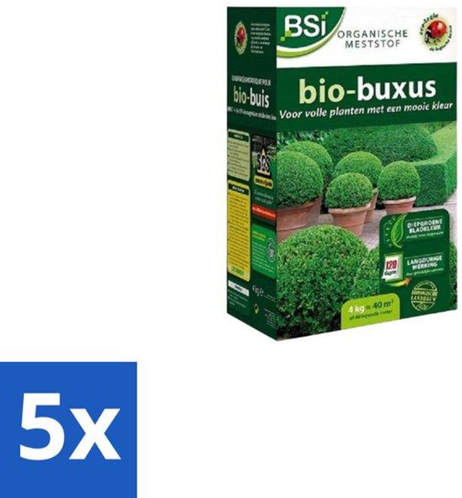Buxus Dünger für starke Wachstum und tiefgrüne Blätter, 1,25 kg, 12,5 m², Bulk, 5 Stück