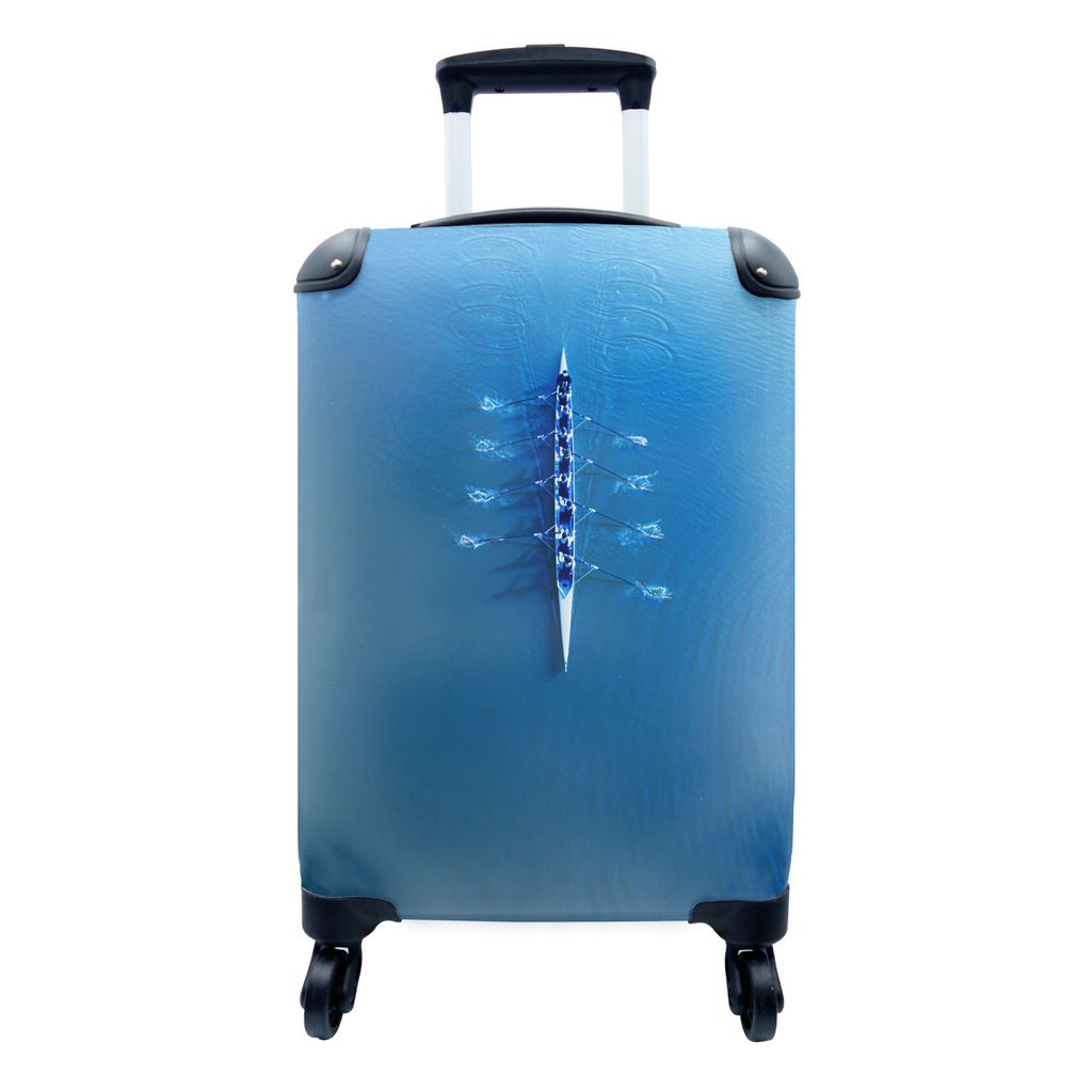 MuchoWow Koffer Handgepäck Trolley Rollkoffer Kleine Reisekoffer mit 4 Rollen - Rudern auf dem Rivanna River - Cabin Size < 55x40x23 cm & 55x40x...