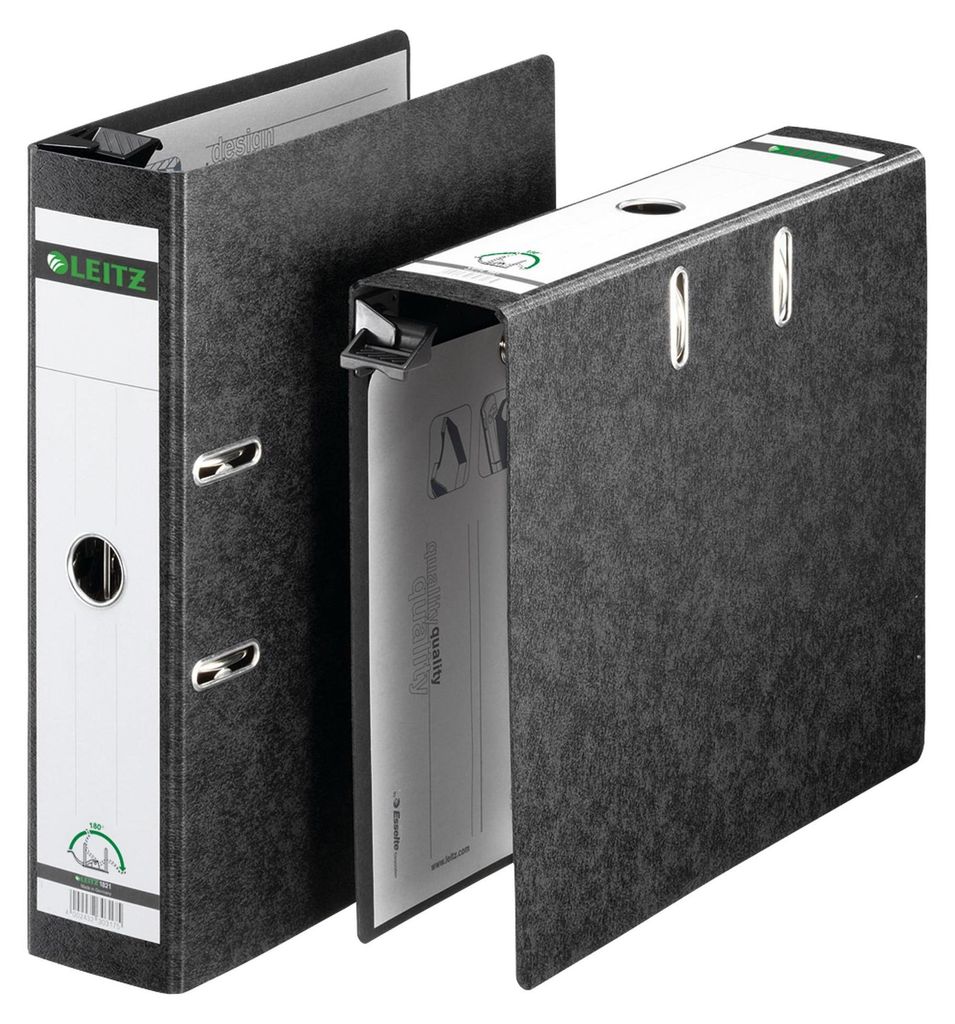 Leitz Hängeordner 18210000 DIN A4 80mm Hartpappe schwarz Produktbild 