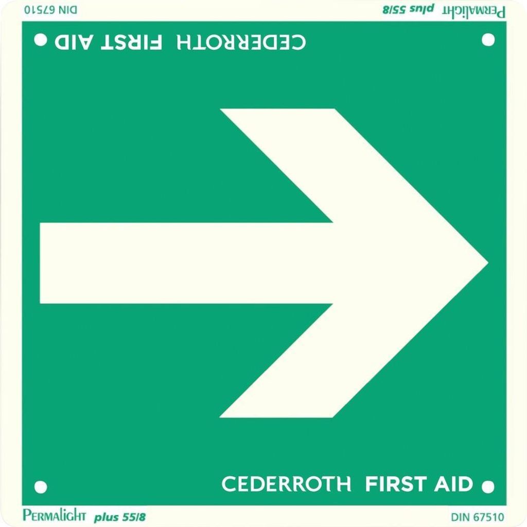 CEDERROTH Hinweisschild "Richtungspfeil" 200 x 200 mm Produktbild 