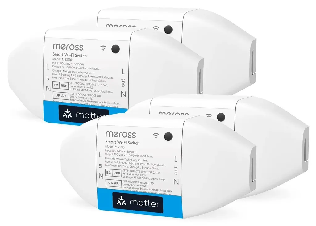 Smart Switch lot de 4 avec télécommande et mesure de consommation réelle