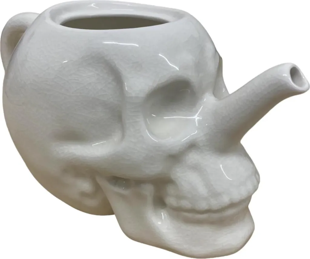 Arrosoir KILLSTAR Cranium en Forme de Crâne Noir Mat pour Déco Gothique