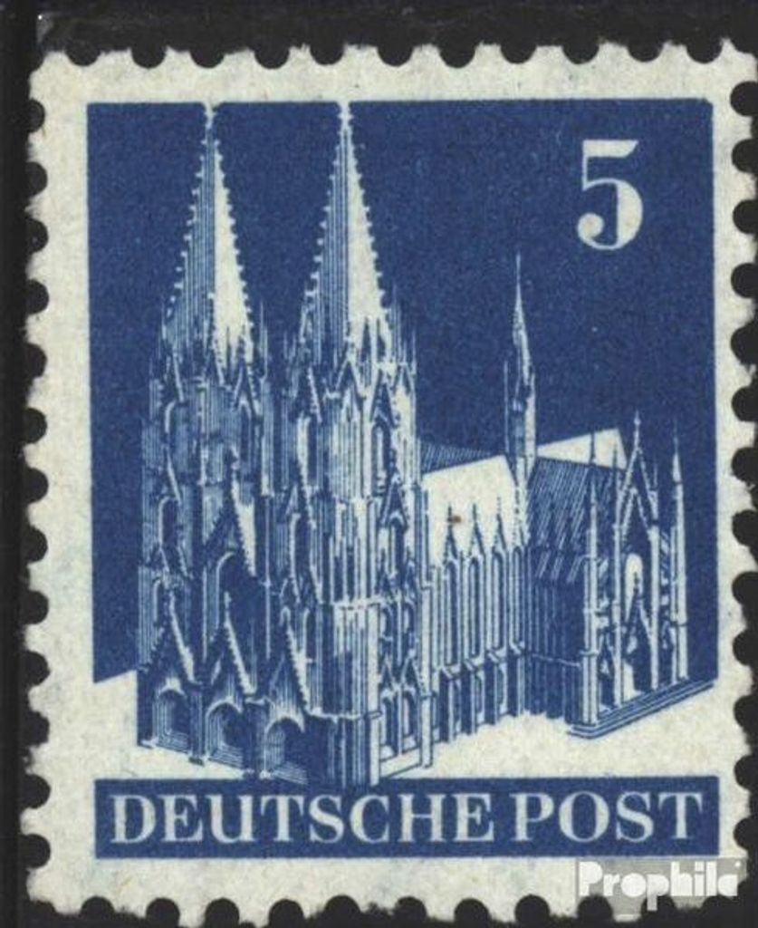 Briefmarken Bizone (Alliierte Besetzung) 1948 Mi 75W I B gestempelt Bauten