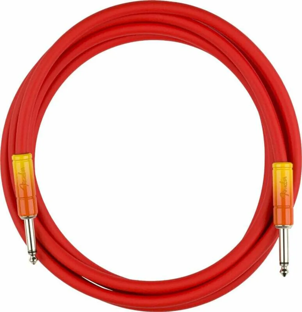 Câble Fender Ombré Series Tequila Sunrise Jack 3m Droit Droit pour Guitare