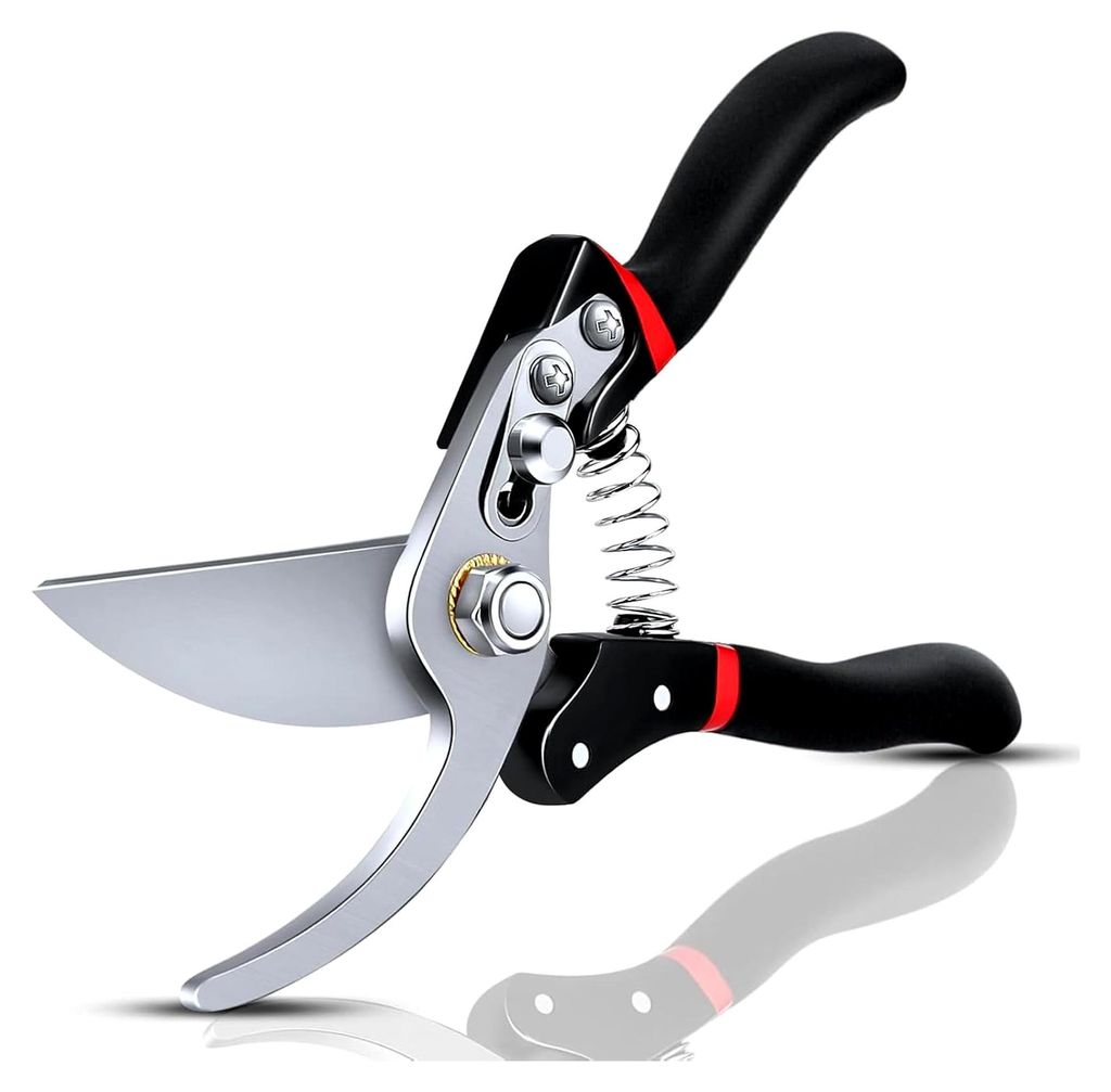 Gartenschere mit SK5-Stahlklinge, Rosenschere, Schneid-Durchmesser 20 mm, für Pflanzen, Hecken, Sträucher, Zäune