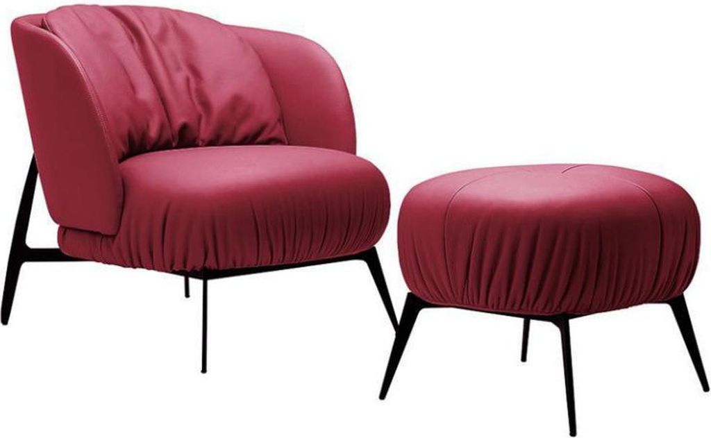 Sessel Hocker Wohnzimmer Design Modern Set Garnitur Polster Relax 2tlg.