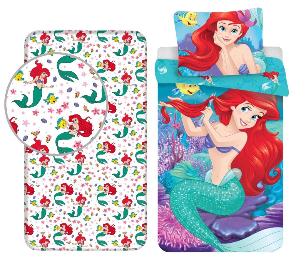 Disney-Bettbezug + Spannbetttuch – Arielle