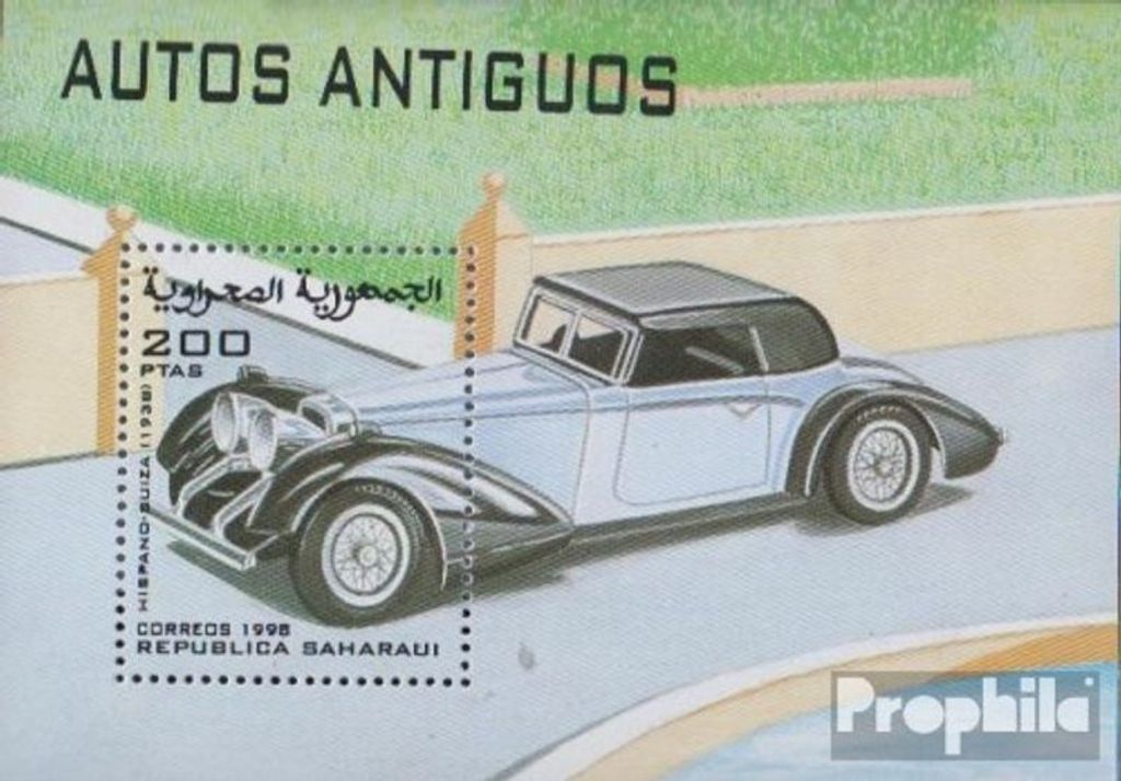 Briefmarken Sahara 1998 Mi Ausgabe der Exilregierung ohne Gültigkeit im int. Postverkehr Nr.42 postfrisch Autos