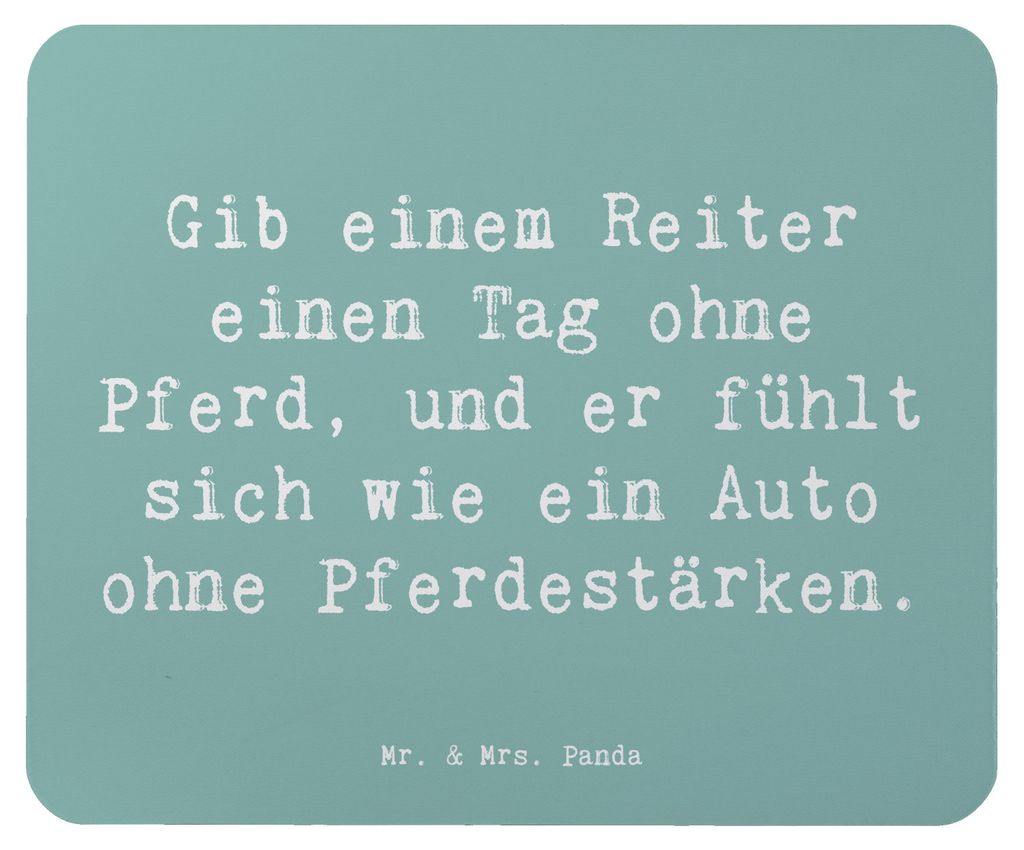 Mr. & Mrs. Panda Mouse Pad Spruch Reitsport Liebe - Meeresbrise - Geschenk, Pferdewelt, Sportler, Mousepad, mousematte, Mauspad, Sportart, Pferdesp...